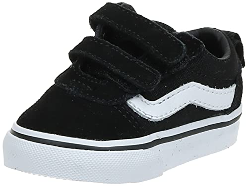 Vans Toddler Ward V Sneaker, (Suede/Canvas) Black/White, 3 kids' shoe