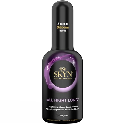 SKYN All Night Long Silicone-Based, Long Lasting Lube (2.7 oz) for Men, Women and Couples, Safe with Latex and Non-Latex Condoms