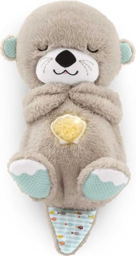 (-38%) Fisher-Price Schlummer Otter Kuscheltier mit Atembewegung und Musik, Baby Erstausstattung, Neugeborene, Baby Spielzeug ab Geburt, Babyparty und Neugeborenen Geschenk, FXC66