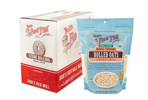 Bobs Red Mill Organic Quick Cooking Rolled Oats 16oz Pack Of 4
