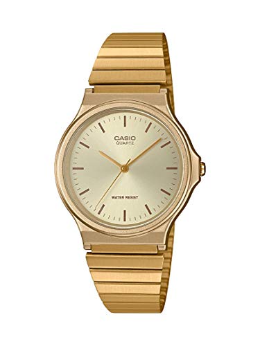 Casio MQ24 Series | Watches for Men | Quartz Analog | Gold | Water Resistant | Resin Case | Resin Band | Resin Glass | Three Hand Analog (HR, Min, SEC) | Classic Design | 3 Year Battery