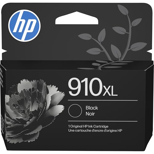 HP 910XL Black High-yield Ink Cartridge for HP Printers | Works with Printer Series: OfficeJet 8010, 8020; OfficeJet Pro 8020, 8030 | Eligible for Instant Ink | 3YL65AN