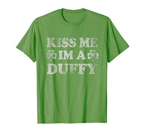 Kiss Me I'm A Duffy Irish Family Surname Men Women Kids Teen T-Shirt