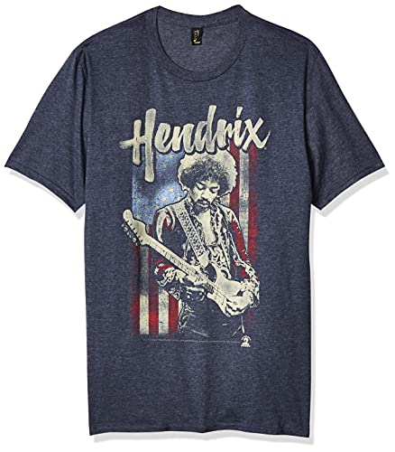 American Classics Jimi Hendrix 1960's Psychedelic Musical Icon USA Flag Distressed T-Shirt, XL