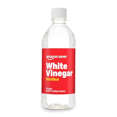 Amazon Saver, Distilled White Vinegar, Great for Cooking and Cleaning, 16 Fl Oz (Previously Happy Belly, Packaging May Vary)