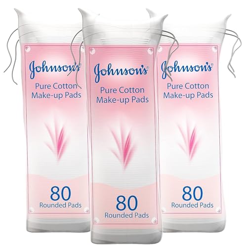Johnson's Pure Cotton Makeup Pads, 3 x 80