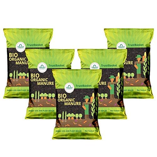 TrustBasket Bio Organic Manure (set of 5) 5 KG for home, kitchen, and terrace gardening | Rich in essential nutrients to promote plant growth and deve