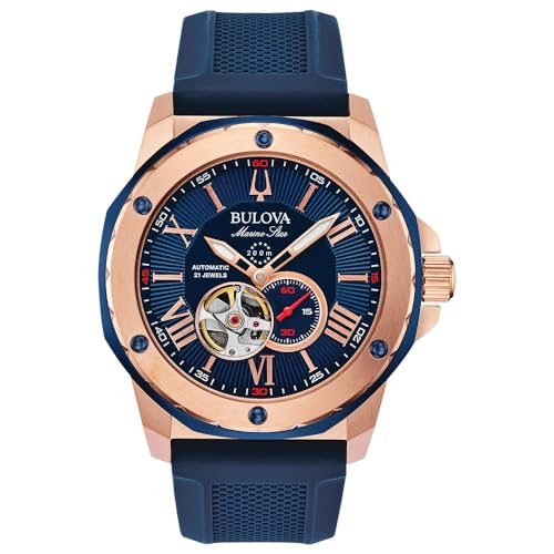 Bulova Men's Marine Star Automatic Blue Dial Watch | 45mm | 98A227