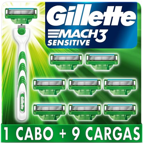 Gillette Aparelho De Barbear Mach3 Sensitive + 9 Cargas