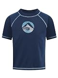 Kanu Surf Boys' Paradise UPF 50 Sun Protective Rashguard Swim Shirt, Vacay Navy, 8