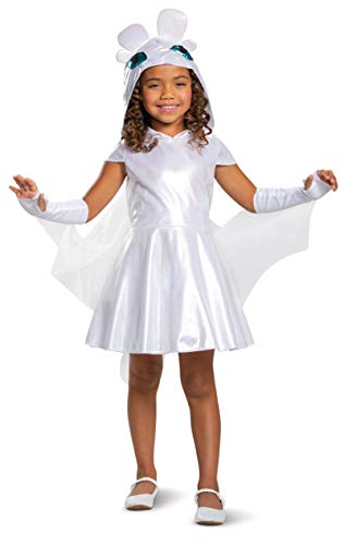 Disguise How to Train Your Dragon Girls Light Fury Classic Costume Size 7/8, White