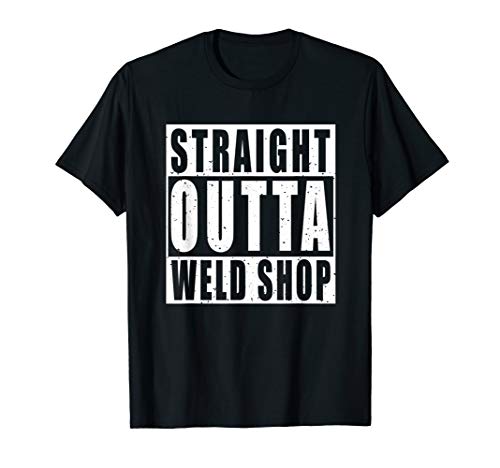 Funny MIG welding shirt – Straight Outta Weld Shop bold text design, welder dad gift for Father's Day