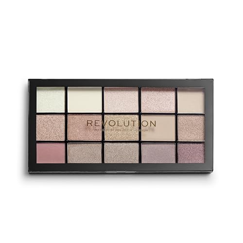 Revolution, Reloaded Eyeshadow Palette, Highly Pigmented, Matte & Shimmer Finishes, 15 Shades, Iconic 3.0, 0.58 Oz