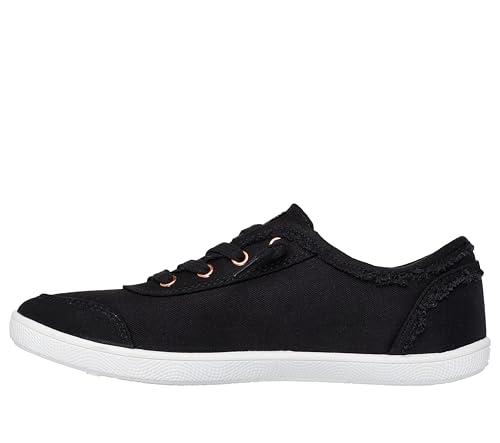 Skechers Women's Bobs B Cute Sneaker – Memory Foam, Flexible Outsole, Lightweight Vegan Shoes, Black, 8