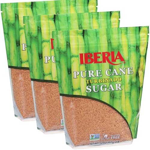 Iberia Pure Cane Raw Turbinado Sugar 2 lb. (Pack of 3)
