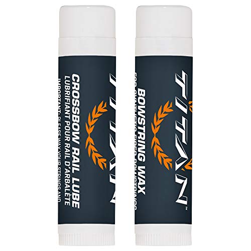 Titan Crossbow String Wax & Rail Lube Combo, 2-Pack, White - Made in America