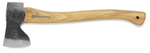 Husqvarna 596271201 20 in. Wooden Curved Carpenter Axe, Orange/Gray
