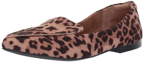 Amazon Essentials Women's Loafer Flat, Rose Leopard, 9