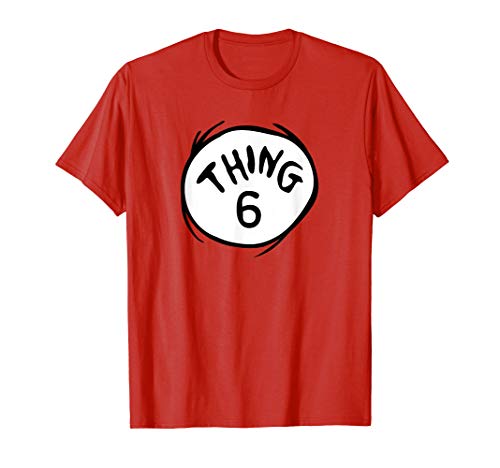 Dr. Seuss Thing 6 Emblem RED T-Shirt