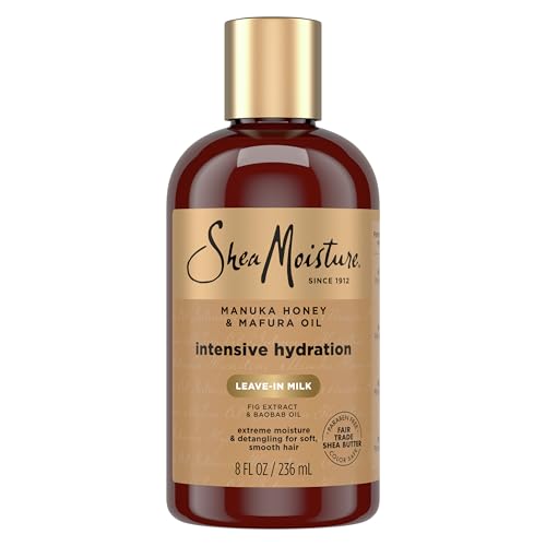 SheaMoisture Hydration Hair Milk Manuka Honey and Mafura Oil for Dry Hair to Hydrate and Style Hair 8 oz
