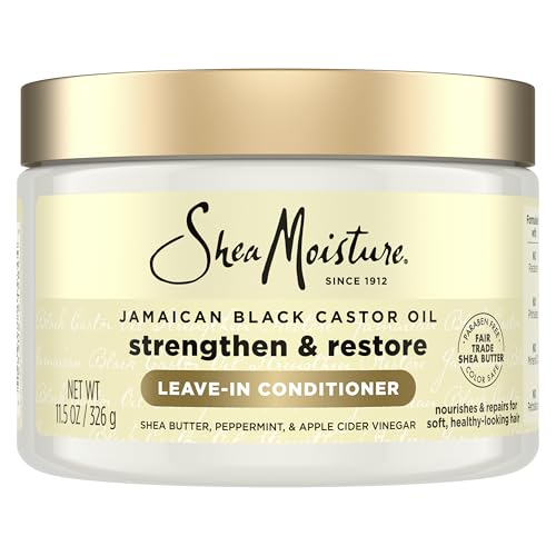 SheaMoisture Jamaican Black Castor Oil Strengthen & Restore Leave-In Conditioner, 11.5 Ounce