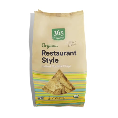365 by Whole Foods Market, Organic Restaurant Style White Corn Tortilla Chips, 14 Ounce