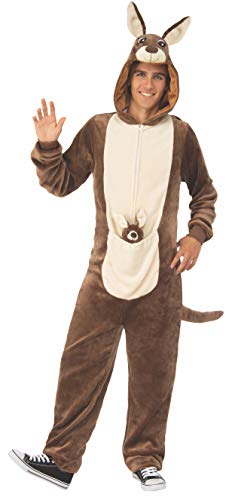 Rubies Kangaroo Comfywear Hooded Jumpsuit for Adults, Unisex L/XL