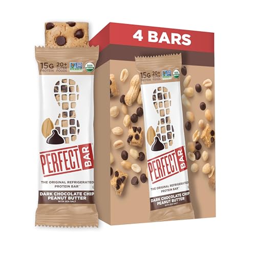 Perfect Bar Gluten-Free Dark Chocolate Chip Peanut Butter Protein Bar, 4 count, 2.3 oz