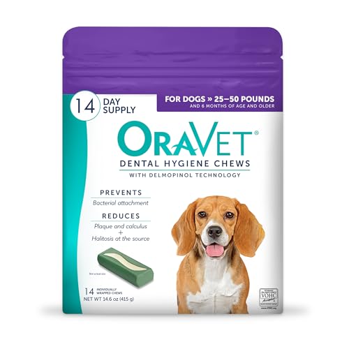 OraVet Dental Hygiene Chews for Dogs Medium 25-50lbs 30ct