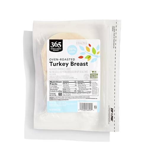 365 Everyday Value Oven-Roasted Turkey Breast Ultra-Thin Deli Slices, 98% Lean, 6 oz