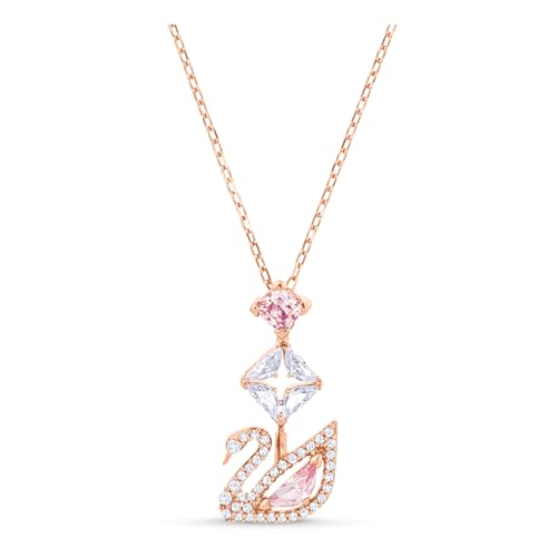 (-30%) Swarovski Swan Y-Halskette, Schwan, Rosa, Roségold-Legierungsschicht