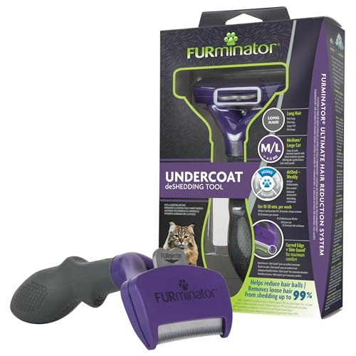 FURminator deShedding Tool talla M-L versión clásica con cabezal naranja y peine de acero