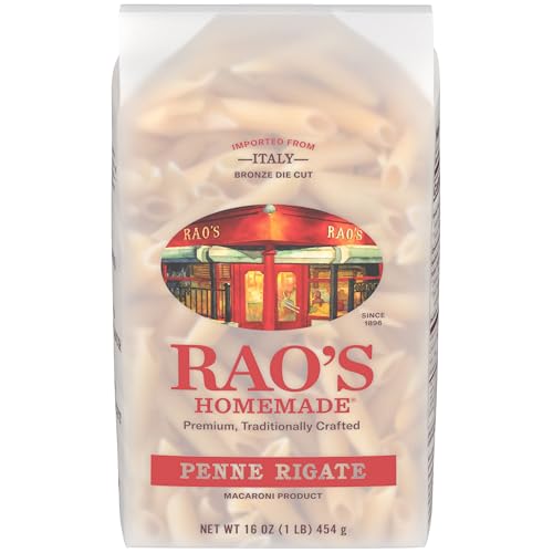 Rao's Homemade Penne Pasta, 16oz, Traditionally Crafted, Premium Quality, From Durum Semolina Flour, Traditional Bronze Die Cut, Imported from Italy