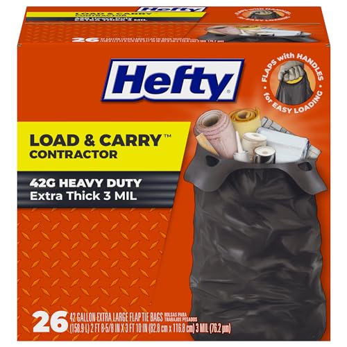 Heavy duty contractor trash bags 42 gallon