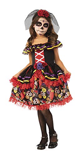 Rubies Day Of The Dead Girl Costume for Kids, Girl's Large