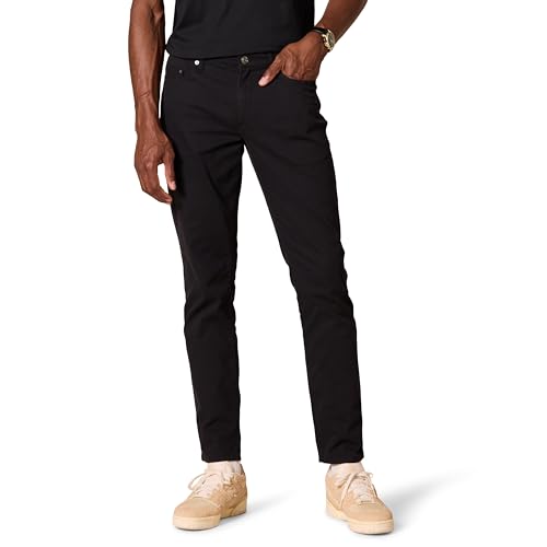 Amazon Essentials Men's Slim-Fit Pants, 5-Pocket Stretch Twill Design, Black, 36W x 32L