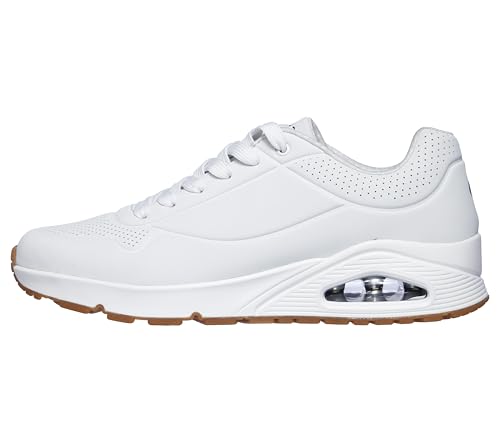(-25%) Skechers Herren Uno Stand On Air Sneaker, White Durabuck Trim, 39 EU