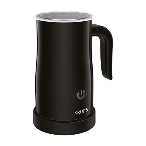 (-39%) Krups elektrischer Milchaufschäumer, bis zu 150 ml Aufschäumkapazität, Bedienung auf Knopfdruck, einfache Reinigung dank Antihaftbeschichtung, automatische Abschaltung, Milchschäumer, Schwarz, XL1008