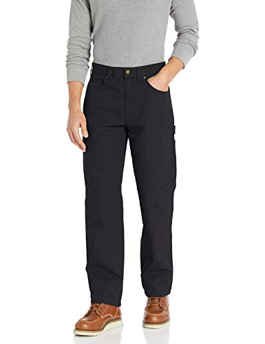 Amazon Essentials Men's Relaxed-Fit Carpenter Utility Pant with Tool Pockets - Discontinued Colors, Black, 34W x 32L