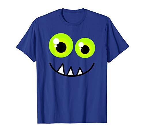 Cute One Eyed Monster Face Green Eyes Halloween Costume T-Shirt
