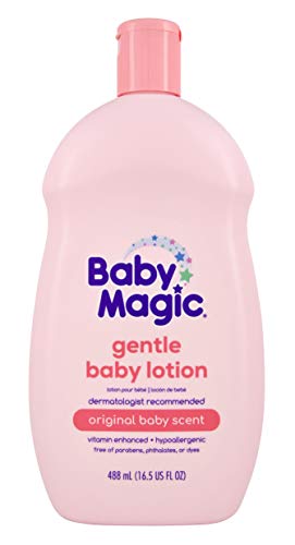 Baby Magic Gentle Baby Lotion, Vitamins & Aloe, Free of Parabens, Phthalates, Sulfates and Dyes, Camellia Oil & Marshmallow Root Original Scent, 16.5 Fl Oz