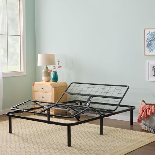 Linenspa Bed Base & Comfortable, remote-controlled full-sized bed frame allowing you to recline,