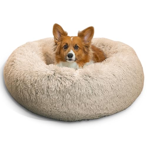 Best Friends by Sheri Calming Donut Pet Bed Provides calming comfort for your buddy.