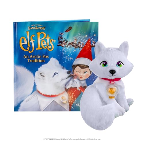 Elf Pets: an Arctic Fox Tradition - Huggable Elf Pet Arctic Fox Stuffed Animal - Includes Beautifully Illustrated Hardbound Storybook, Mini Snow Globe Charm and Official Adoption Certificate.