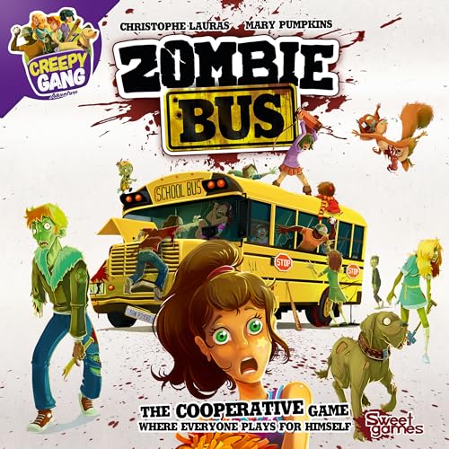 ZOMBIE BUS - le jeu coopératif où c'est chacun pour soi ! jeu de dés et de cartes pour toute la famille - 2 à 5 joueurs - 30 mn - version française - Sweet Games (France)