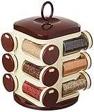 Amazon Brand Solimo Plastic Revolving Spice Rack Set 12 Pcs