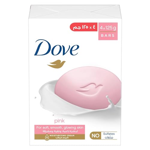 Dove Moisturising Soap Bar Pink, 4-Pack