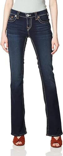 True Religion Women’s Becca Mid Rise Bootcut Jeans – Premium Stretch Denim, Flattering Ladies Jeans, Indigo Upgrade, 30
