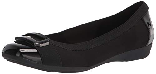 Anne Klein Women's Uplift Ballet Flat, Black,8.5