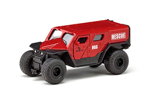 (-62%) siku 2307, GHE-O Rescue Rettungswagen, 1:50, Metall/Kunststoff, Rot, Viele Funktionen, Kombinierbar mit siku Modellen im gleichen Maßstab